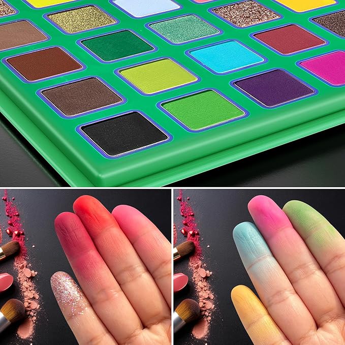 Velori 25-Color Bold Eyeshadow Palette - Highly Pigmented Matte & Shimmer Shades - Long-Lasting, Blendable